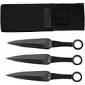 Trademark Whetstone™ San Trio Ninja Throwing Knife Set, Black