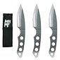 Trademark Whetstone™ Trio Ninja Throwing Knife Set, Silver