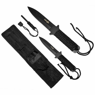 Trademark Whetstone™ Survivor Fire Starter Survival Knife Set