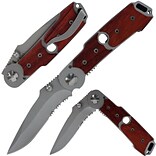 Trademark Whetstone™ 6 1/2 Deluxe Folding Knife With Wood Handle