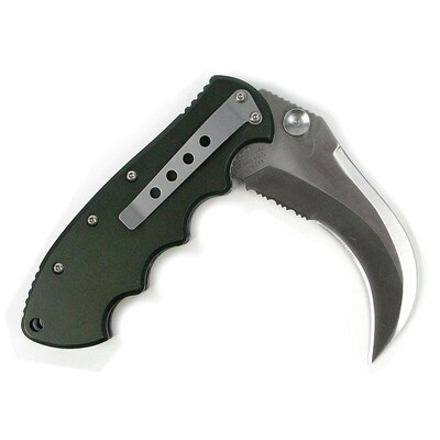 Trademark Whetstone™ 8 3/4" Hawk Bill Blade Stainless Steel Folder Knife