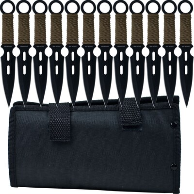 Trademark Whetstone™ 12 Piece Cutlery S-Force Kunai Knife Set