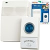 Trademark Wireless Remote Control Doorbell With 10 Different Chimes, White