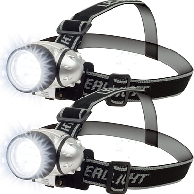 Trademark Stalwart™ 2x 12 LED Headlamp With Adjustable Strap, 2/Pack