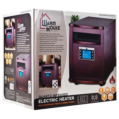 Trademark Warm House 80-5531 Digital Readout Portable Infrared Heater; Mahogany