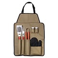 Chefs Outdoor 7 Piece BBQ Apron and Utensil Set