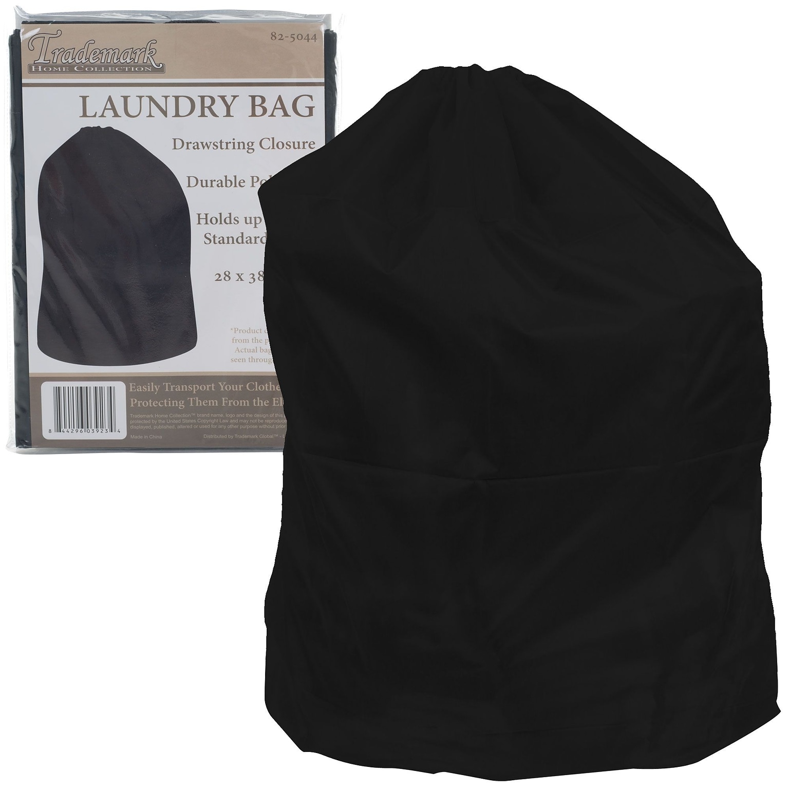 Trademark Heavy Duty Jumbo Sized Laundry Bag, Black (82-5044BLK)