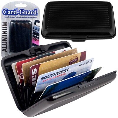 Trademark Home Aluminum Credit Card Wallet With RFID Blocking Case; Black