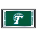 Trademark NCAA 15 x 26 x 3/4 Wooden Logo and Mascot Framed Mirror, Tulane University