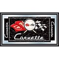 Trademark CORVETTE 15 x 26 x 3/4 Wooden Framed Mirror, Black Corvette C1