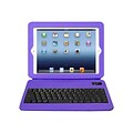 Aluratek Slim Color Folio Case With Bluetooth Keyboard For iPad 2nd/3rd/4th Gen; Grape Jelly
