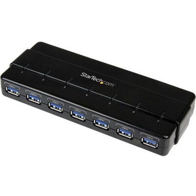 Startech 7 Port SuperSpeed Desktop USB 3.0 Hub With Power Adapter; Black