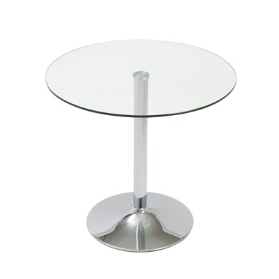 Euro Style™ Talia 31 1/2 Glass Round Bistro Table, Clear