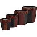 Nearly Natural 515 Octagon Planters Set of 4