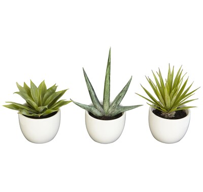 Nearly Natural 4769 Southwest Collection Set of 3 Plant in Pot
