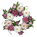 Nearly Natural 4788 22 Peony Wreath, Pink