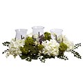 Nearly Natural 4806 Snowball Hydrangea Candelabrums, Green