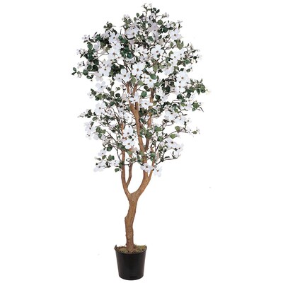 Nearly Natural 5019 5 Dogwood Silk Tree in Pot