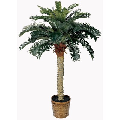 Nearly Natural 5043 4 Sago Silk Palm Tree in Decorative Vase