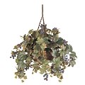 Nearly Natural 6026 Grape Leaf Hanging Plant in Basket