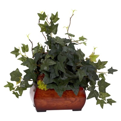 Nearly Natural 6683 Puff Ivy Desk Top Plant in Decorative Vase