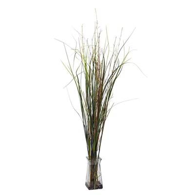 Nearly Natural 6690 Grass and Bamboo Floor Plant in Decorative Vase