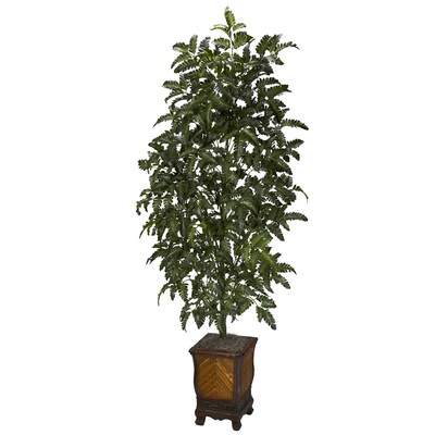 Nearly Natural 6716 Bracken Fern Silk Plant in Pot