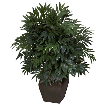 Nearly Natural 6718 Double Bamboo Palm Floor Plant in Decorative Vase