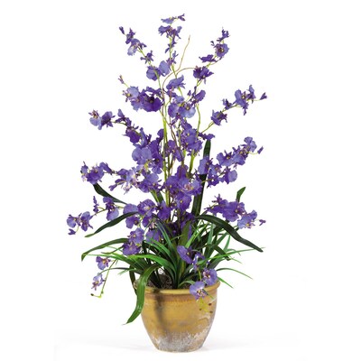 Nearly Natural 1005-PP Dancing Lady Floral Arrangements, Purple
