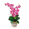 Nearly Natural 1026-DP Double Phalaenopsis Floral Arrangements, Dark pink