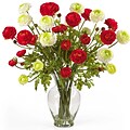 Nearly Natural 1087-RW Ranunculus Floral Arrangements, Red/White