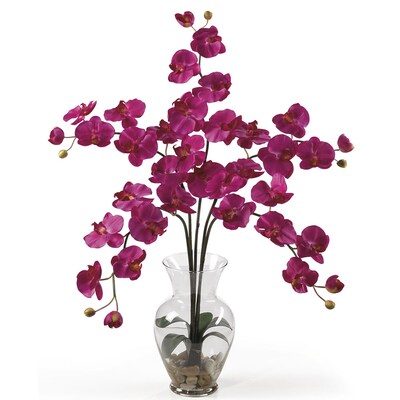 Nearly Natural 1106-BU Phalaenopsis Silk Floral Arrangements, Beauty pink