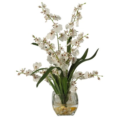 Nearly Natural 1119-WH Dancing Lady Floral Arrangements, White