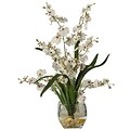 Nearly Natural 1119-WH Dancing Lady Floral Arrangements, White