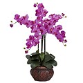 Nearly Natural 1211-OR Phalaenopsis with Vase Floral Arrangements, Orchid