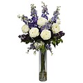 Nearly Natural 1220-PP Rose Delphinium and Lilac Floral Arrangements, Purple
