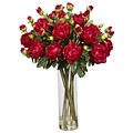 Nearly Natural 1231-RD Giant Peony Floral Arrangements, Red