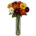 Nearly Natural 1246-AS Sunflower with Cylinder Floral Arrangements, Assorted