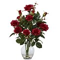 Nearly Natural 1281-RD Rose Bush Arrangements, Red