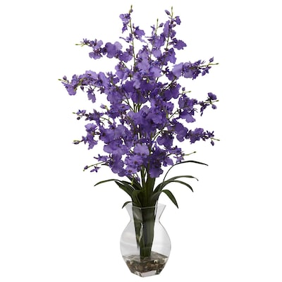 Nearly Natural 1294-PP Dancing Lady with Vase Floral Arrangements, Purple