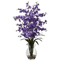 Nearly Natural 1294-PP Dancing Lady with Vase Floral Arrangements, Purple