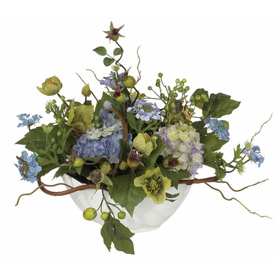Nearly Natural 4622 Hydrangea Centerpieces, Blue