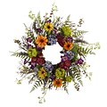 Nearly Natural 4821 24 Spring Garden Wreath, Assorted