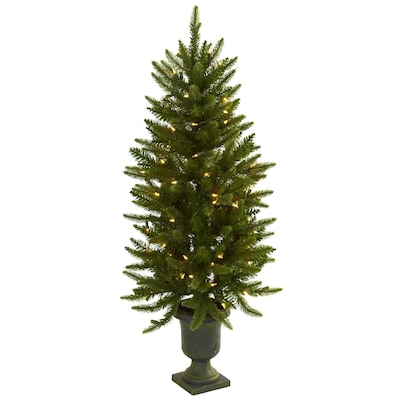 Nearly Natural 5369 Christmas Tree with Lights in Decorative Vase