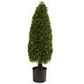 Nearly Natural 5412 3 Boxwood Topiary UV Resistant Plant in Pot
