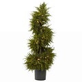 Nearly Natural 5915 Cedar Spiral Topiary Lighted in Pot