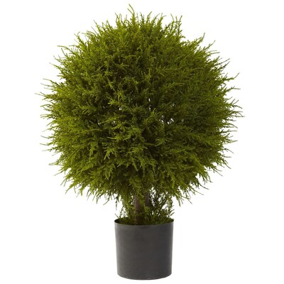 Nearly Natural 5918 32 Cedar Ball Topiary Plant in Pot