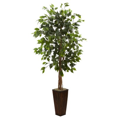 Nearly Natural 5924 Ficus Tree in Planter