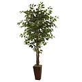 Nearly Natural 5931 6 Ficus Plant in Planter