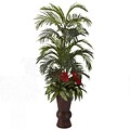 Nearly Natural 6722 Areca and Mixed Greens Floor Plant in Decorative Vase